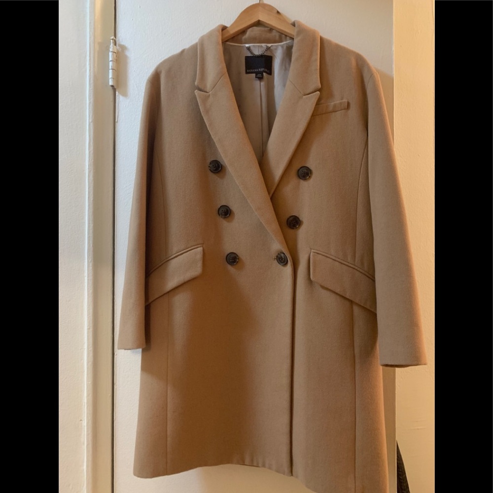 Banana Republic Camel Wool Coat XS